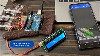 Sign Language To Text Conversion With Flex Sensor | Arduino Projects