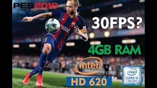 PES 2018 on low end pc core i3 intel hd 620 4gb ram