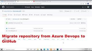 Repository Migration from Azure Devops to GitHub | Git Hub Import Repository