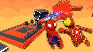 SPIDER-MAN AND IRON MAN SAVE THE WORLD! (Human Fall Flat)