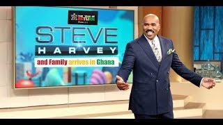 Steve Harvey and Family arrives in Ghana