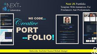 Created a stunning no code portfolio website using Next.Js 2025!