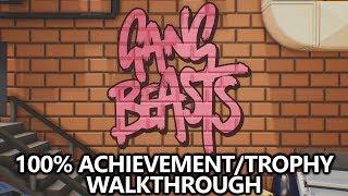 Gang Beasts - 100% Achievement/Trophy Walkthrough (Xbox One & PS4) - All Achievements/Trophies