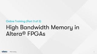 High Bandwidth Memory in Altera FPGAs (Part 3): Implementation