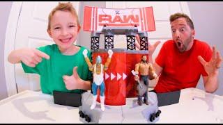 Father & Son GET BEST TOY SET EVER! / WWE Wrekkin Entrance Stage