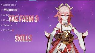 Yae Miko -  Skills, Constelations, Materials, etc..