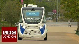 Driverless bus on show at London's Olympic park – BBC London