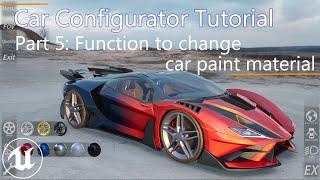 Function to change car paint material - Car Configurator Tutorial Part5 | UE4