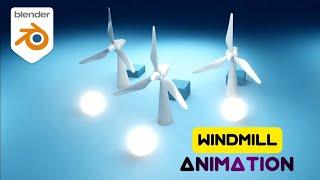 Windmill Animation in Blender | FusionArt 3D