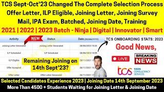 TCS Joining Letter Out 2023 | TCS New Joining Date 14th Sept | TCS New Sept Phase Changed Timelines