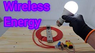 TESLA  Wireless Energy Experiment with 9 volt battery.