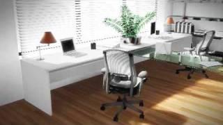 3D Interior walkthrough animation of homeoffice