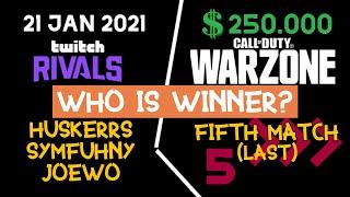 $250,000 Twitch Rivals Huskerrs - Symfuhny - Joewo FIFTH (FINAL) MATCH - WARZONE Trios Tournament #5