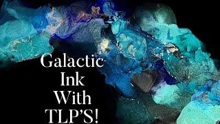 #328 Galactic Ink With TLP Piggies! Alcohol ink/ fluid art