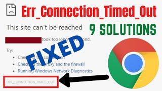 How To Fix Google Chrome Err Connection Timed Out Error | Solve err_connection_timed_out | Easy Way