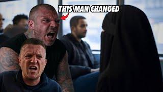 Tommy Robinson Fan Confronts a Niqabi Woman on Public Bus!