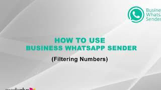 Business Whatsapp Sender Filtering Numbers