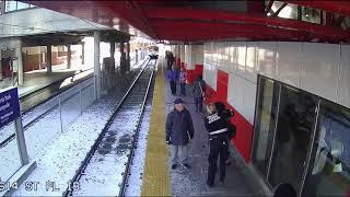 Surveillance video shows woman shoving grandmother from CTrain platform