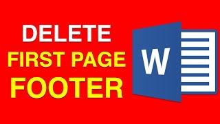 How To Delete First Page Footer In Word