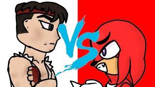 Knuckles vs Ryu (Sonic vs Street Fighter) - FlipaClip Animation