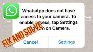 ios 14! WhatsApp does not access to your camera error ||Fix WhatsApp camera disable iPhone ios 14