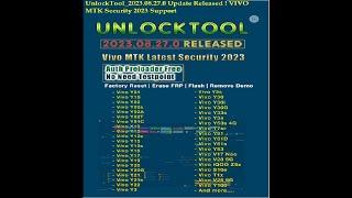 Unlock Tool VIVO MTK Update 2023.08.27 - Free Preloader mode Auth - No Need Test Point #unlocktool