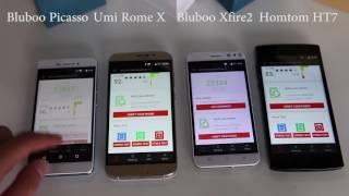 BLUBOO Picasso vs Xfire 2 vs UMI Rome X vs HOMTOM HT7