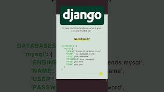 #Connect #Django to #MySQL #DB #djangoproject #models #inspectdb #database #python #viral