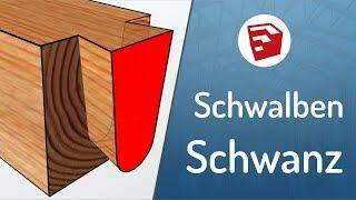 [SketchUp] Halbverdeckten Schwalbenschwanz à la „Ligna Tool“ modellieren