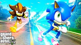 SONIC vs SUPERSHADOW Epic Race in GTA 5! | gta 5 mods