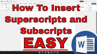 How to Insert Superscripts and Subscripts in Microsoft Word EASY [Tutorial]