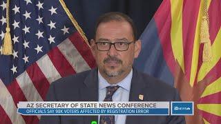 Arizona officials discuss recently identified voter registration error