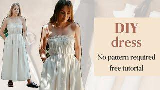 DIY Cottagecore dress without a pattern | diy dress from scratch