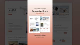 Drone Landing Page Website Using HTML CSS And JavaScript  #webdevelop #webdesign #htmlcsstutorial