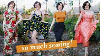 I made HOW MANY garments in 2020?! | Vintage Sewing Extravaganza