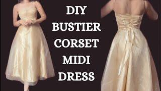 BUSTIER DRESS WITH COVER UP|| STITCHING VIDEO