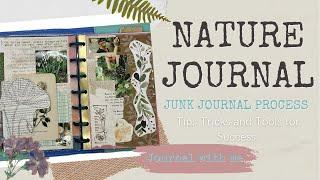 Nature Junk Journal Process Memory Keeping Layout Journal with me Scrap Album Tips Tricks Tools