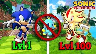 *NEW RECORD TIME*  NO CHAO SPEEDRUN 1 to 100  [Full Movie] | Sonic Speed Simulator