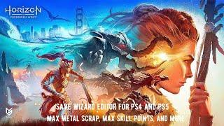 Horizon: Forbidden West Save Wizard PS4/PS5| MAX METAL SCRAP, XP, SKILL POINTS AND MORE