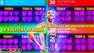 This 6'9 GLITCHED META POINT GUARD BUILD is GAME-BREAKING on NBA 2K23 w/ HOF QUICK FIRST STEP!