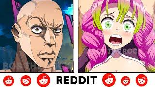 Demon Slayer Girls vs Reddit (The Rock Reaction Meme) Anime vs Reddit