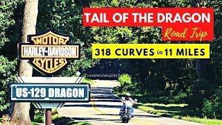 US Highway 129 Tail Of The Dragon Road | Harley Davidson road trip Deal's Gap #us129 #tennessee