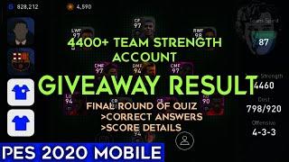 Giveaway Contest Result | eFootball PES 2020 Mobile Account Giveaway 3 by holmesTheGamer #hTGPES