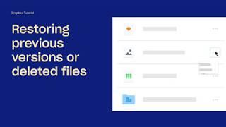 How to restore a previous file version | Dropbox Tutorials | Dropbox