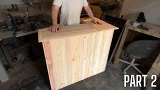 DIY Mini Bar Project For Under $100! | FREE Pallet Wood & Red Oak | Upgrade Your Man Cave! (Part 2)