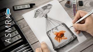 Realistic FISH in a Bag Drawing  Satisfying Drawing SOUNDS