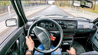 Volkswagen Golf II 1991( 1.3 55 HP ) | POV Test Drive #623 Joe Black