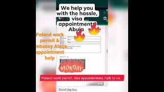 #job  #poland embassy Abuja appointment assistance / #workpermit #agency