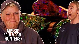 The Misfits Unearth RAINBOW MATRIX Opal Worth Close To $200,000! | Outback Opal Hunters