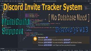 Discord Invite Tracker System Discord.js V13 2022 | Discord.js V13 Tutorials With Source Code